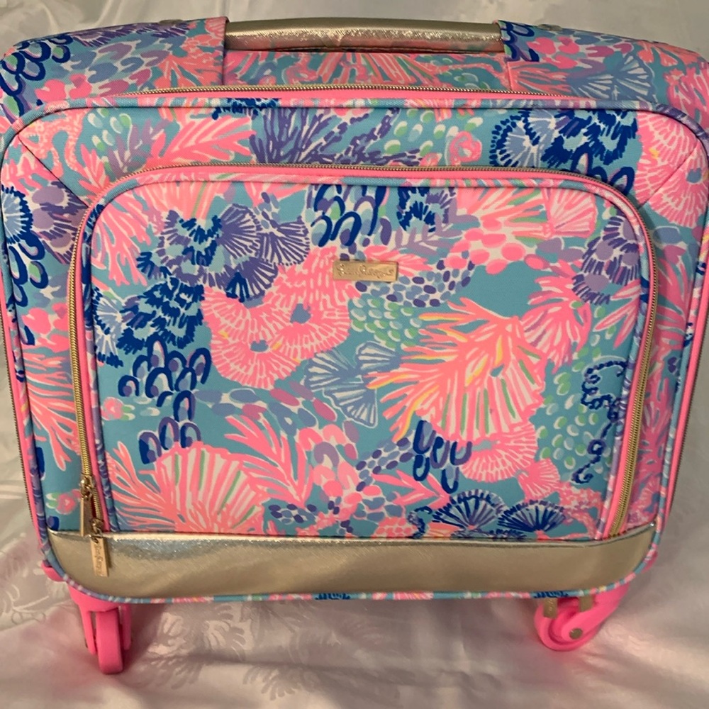 Lilly Pulitzer 1/2 size rolling suitcase